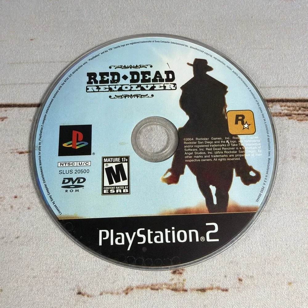 Red Dead Revolver PS2 Disc Only Black Label Resurfaced Tested Used Game